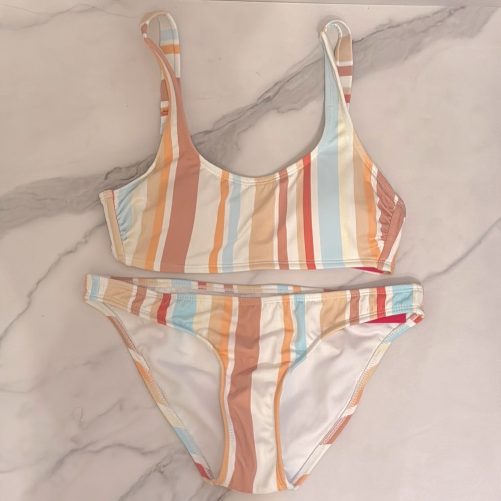 xhilaration Striped Swim Set (small)